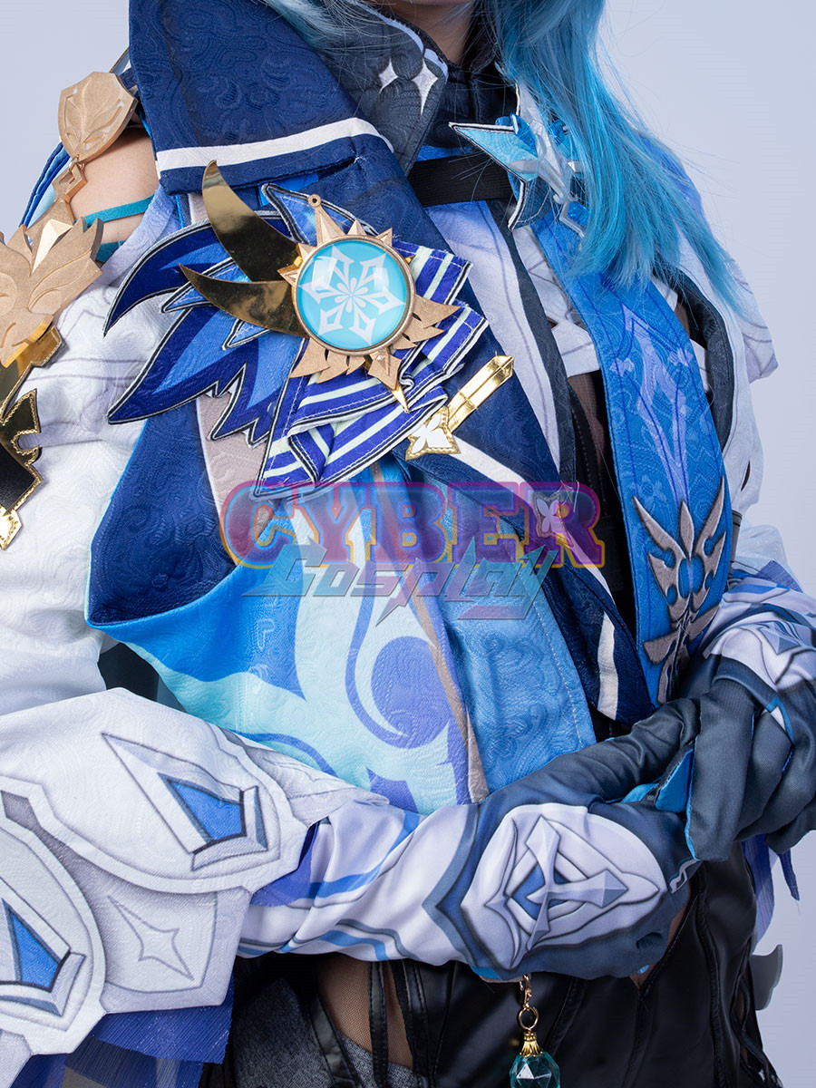 Genshin Impact Eula Cosplay Costume Jacquard Version C00445