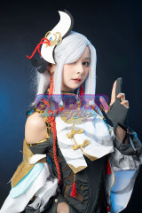 Game Genshin Impact Shenhe Cosplay Costume Jacquard Version C00907