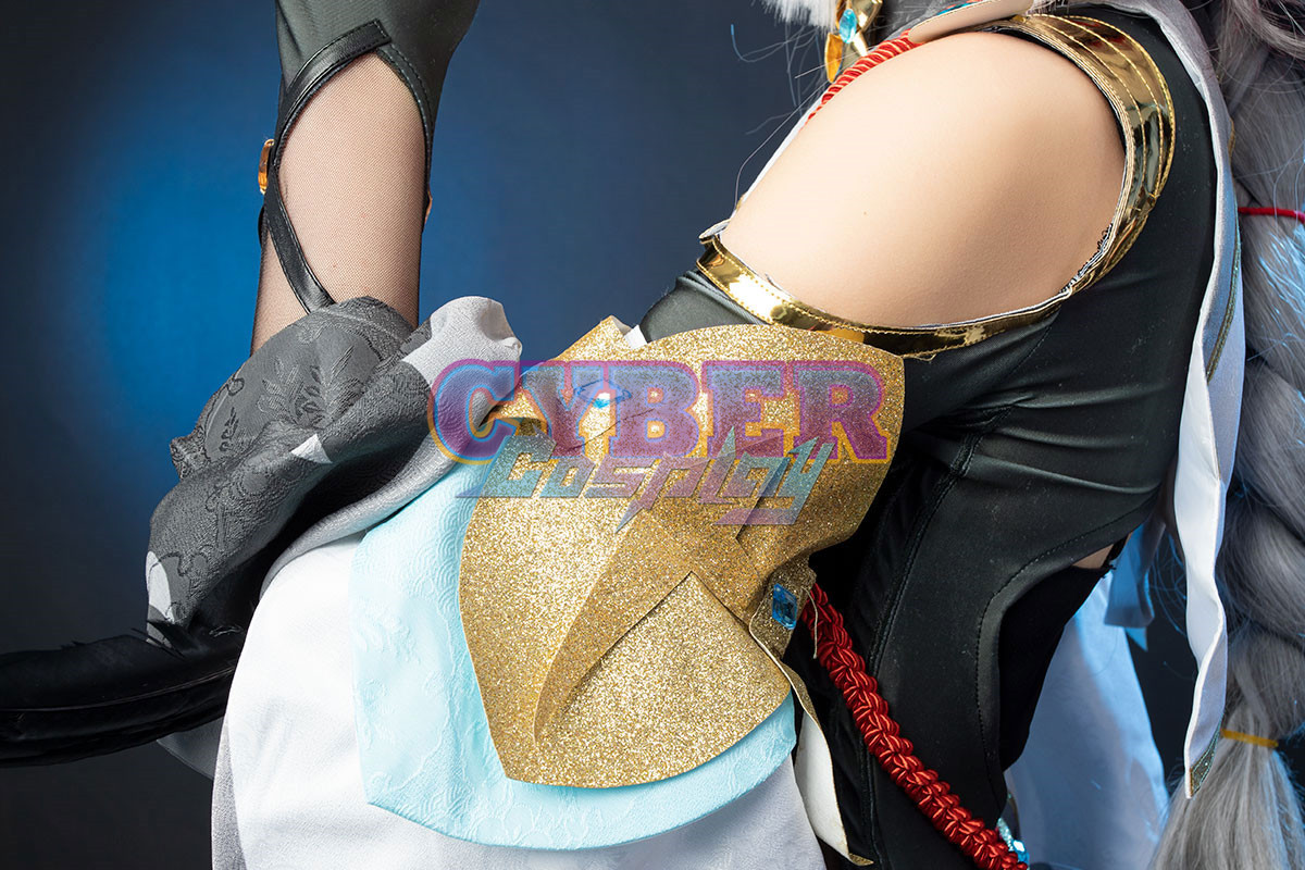 Game Genshin Impact Shenhe Cosplay Costume Jacquard Version C00907