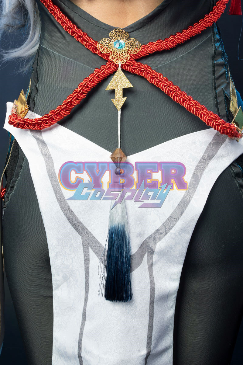 Game Genshin Impact Shenhe Cosplay Costume Jacquard Version C00907