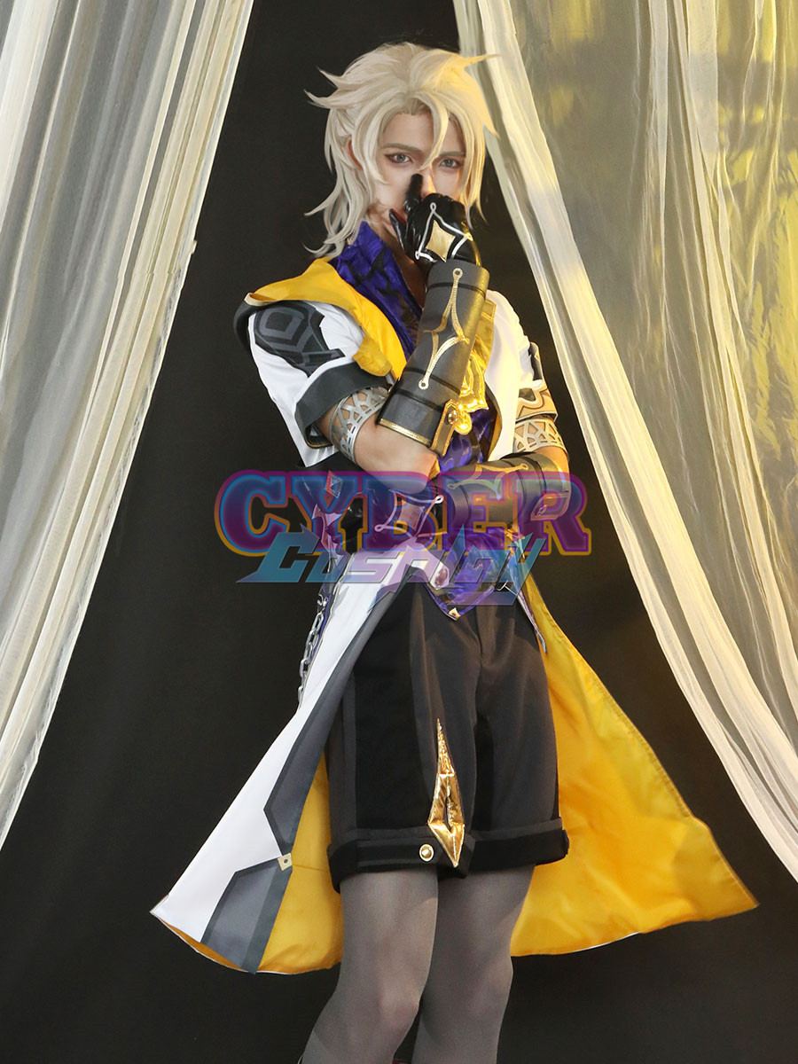 Genshin Impact Albedo Cosplay Costume Jacquard Version C00438