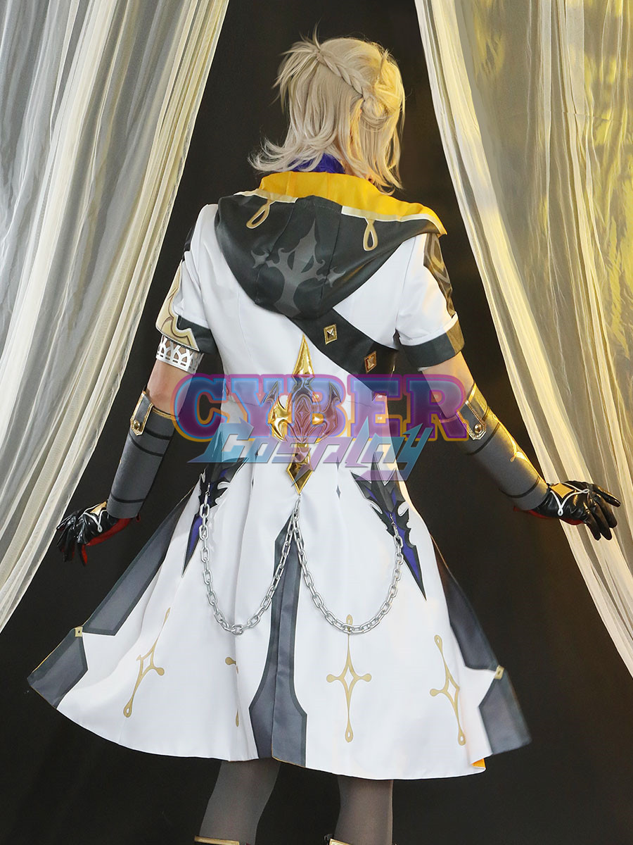 Genshin Impact Albedo Cosplay Costume Jacquard Version C00438