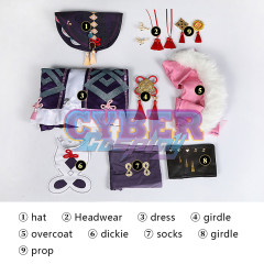 Genshin Impact YunJin Cosplay Costume Jacquard Version C00849