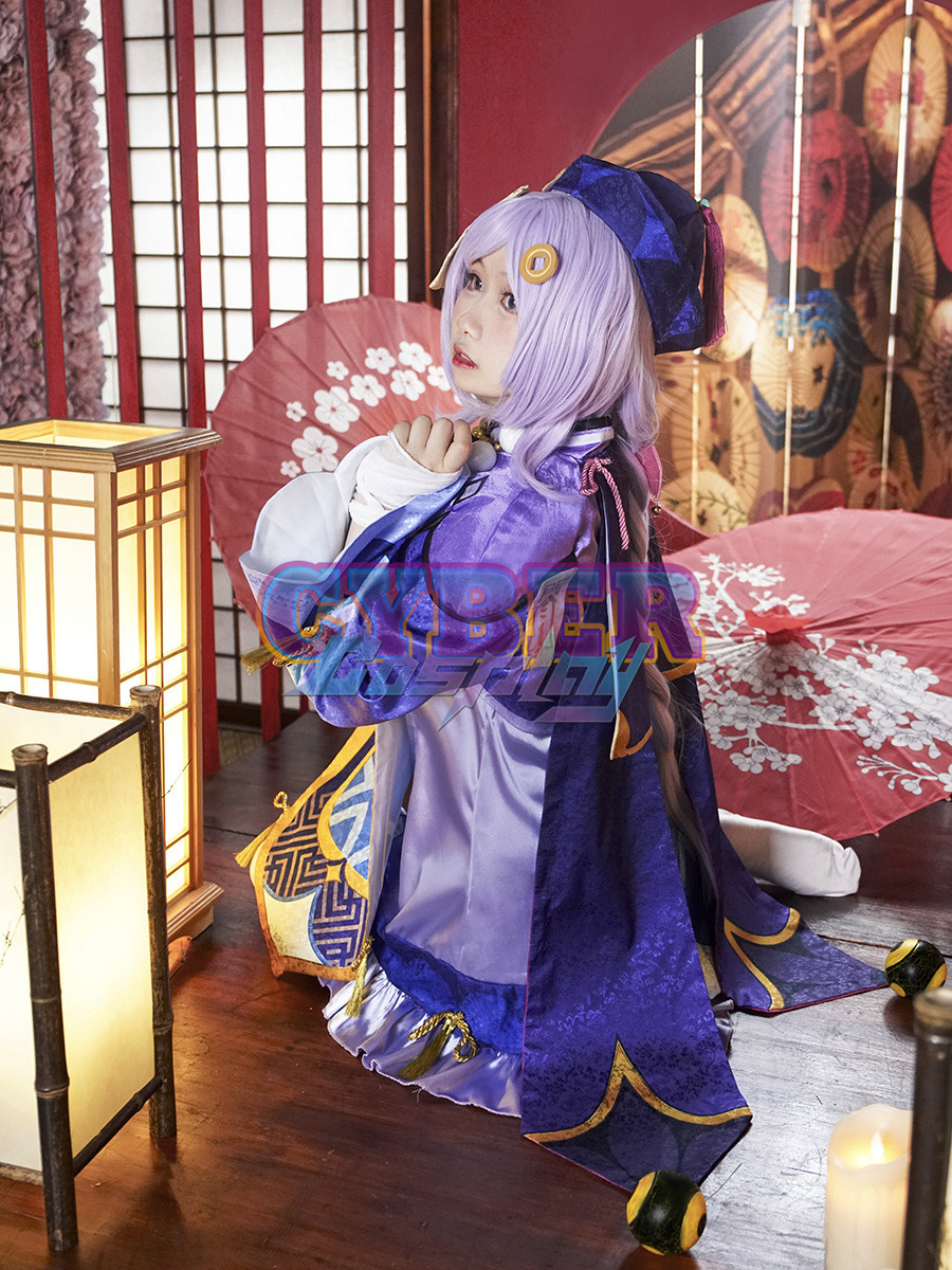 Genshin Impact Qiqi Cosplay Costume Upgrade Version C00166