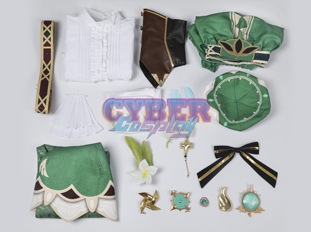 Genshin Impact - Venti Cosplay Costume Jacquard Version C00442