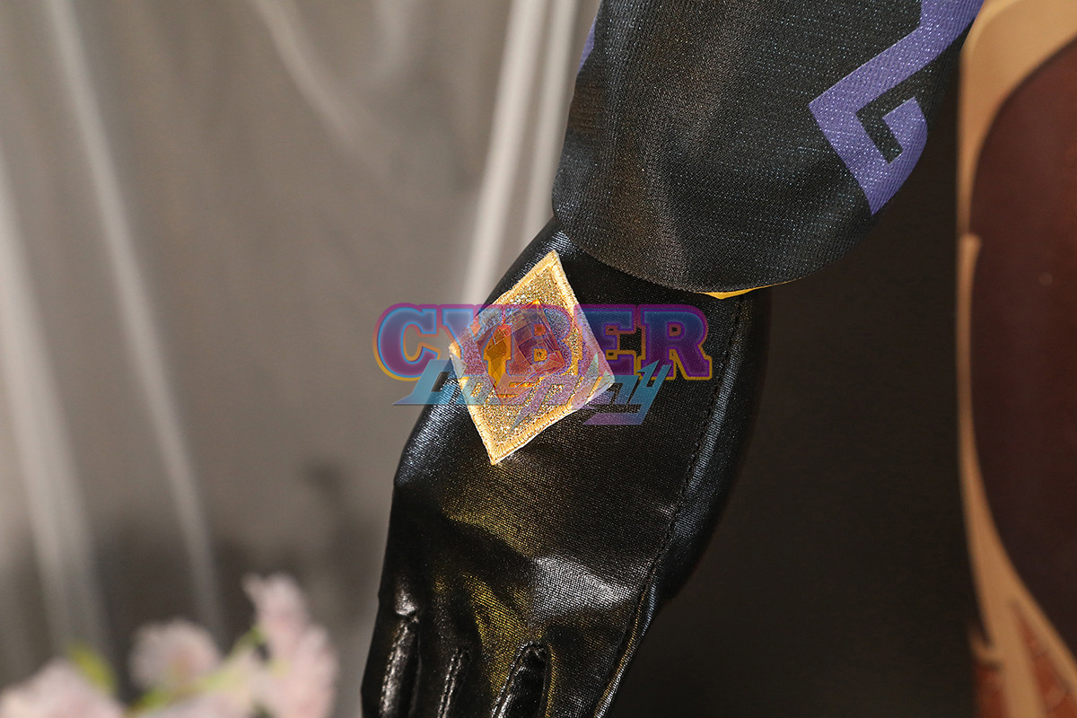 Game Genshin Impact Liyue Harbor Lapis Dei Zhongli Cosplay Costume Sands Satin Version C02946