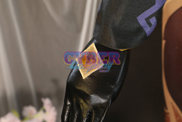 Game Genshin Impact Liyue Harbor Lapis Dei Zhongli Cosplay Costume Sands Satin Version C02946
