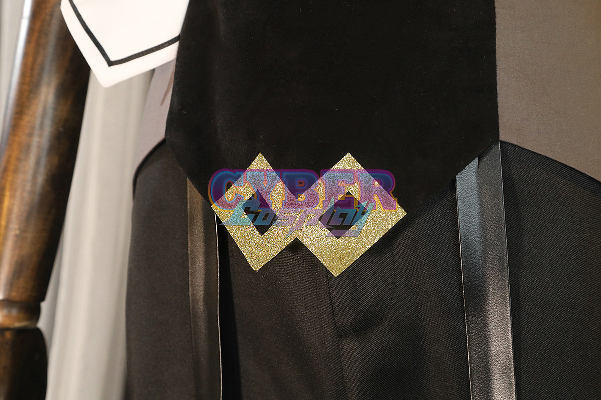 Game Genshin Impact Liyue Harbor Lapis Dei Zhongli Cosplay Costume Sands Satin Version C02946