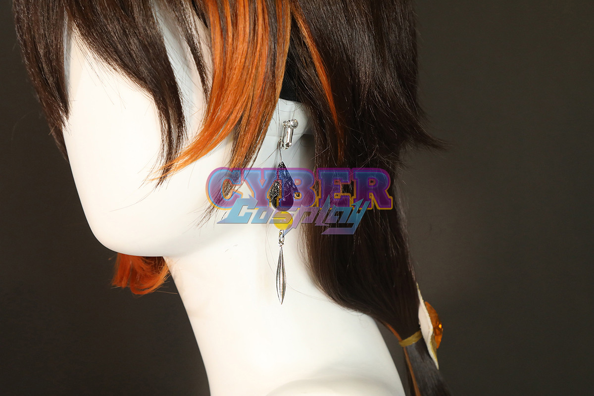Game Genshin Impact Liyue Harbor Lapis Dei Zhongli Cosplay Costume Sands Satin Version C02946