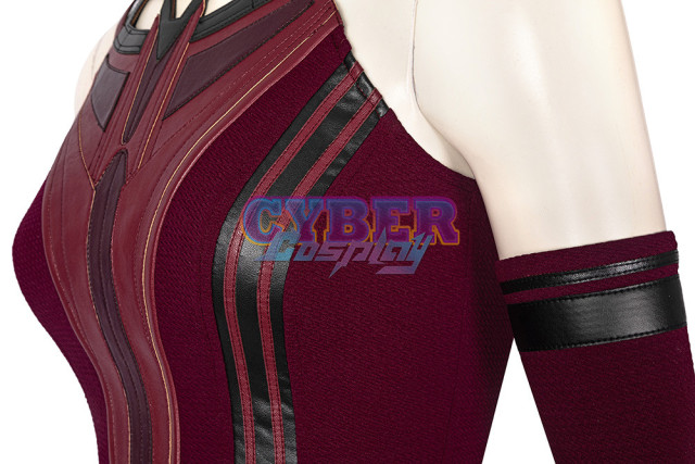 New Show Wanda Vision Scarlet Witch Wanda Finale Cosplay Costume C00296 Knit Version