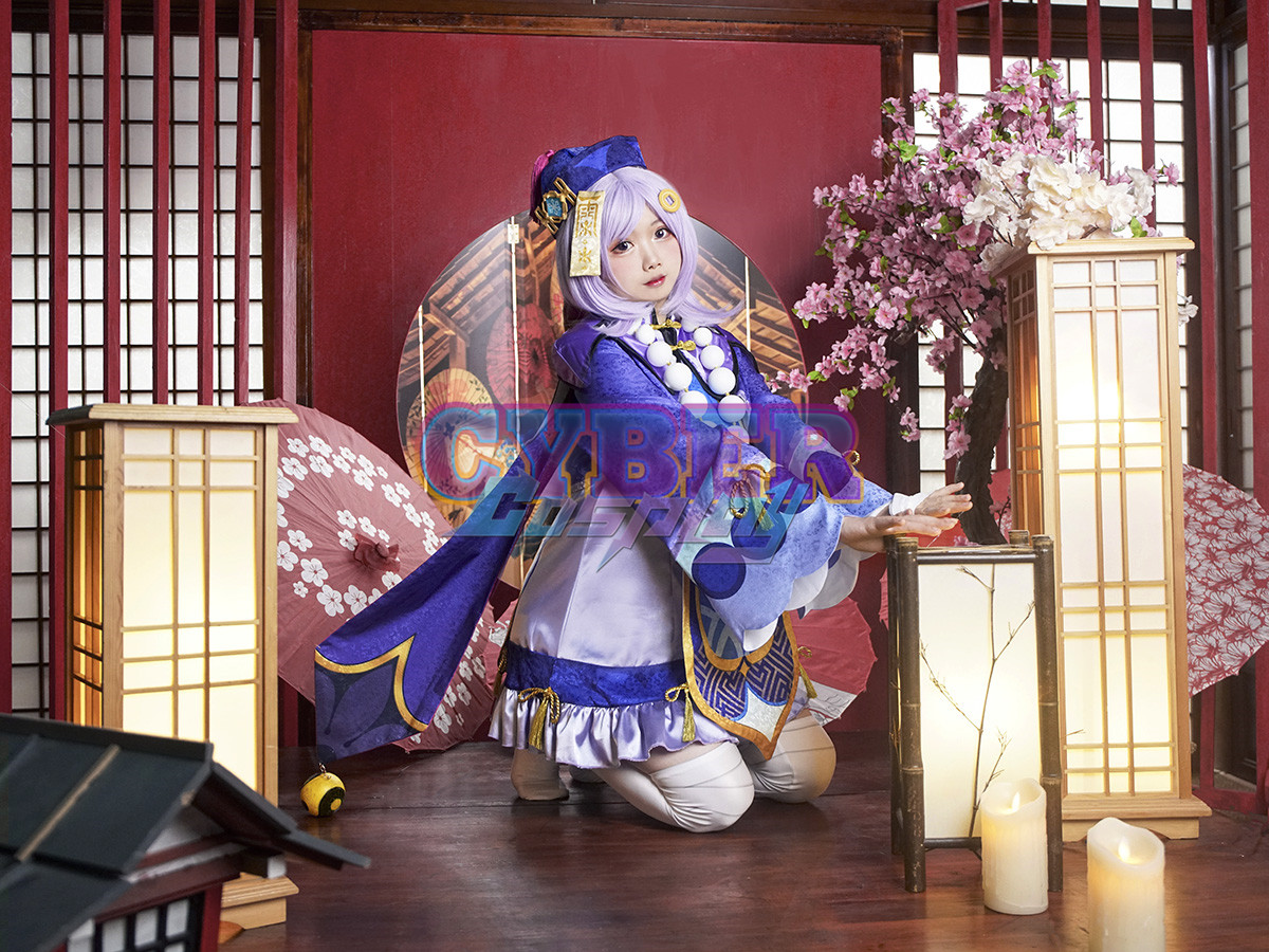 Genshin Impact Qiqi Cosplay Costume Upgrade Version C00166