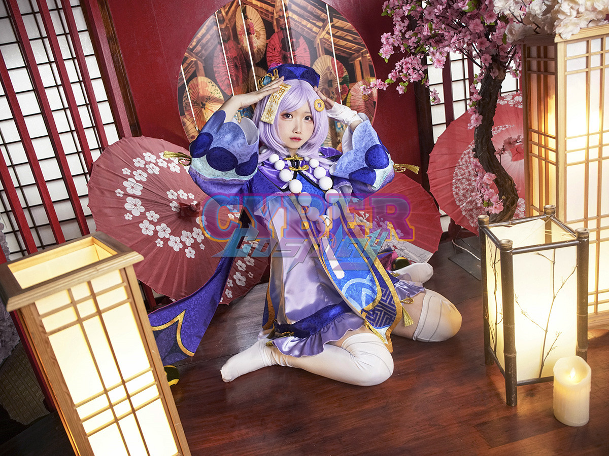 Genshin Impact Qiqi Cosplay Costume Upgrade Version C00166