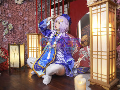 Genshin Impact Qiqi Cosplay Costume Upgrade Version C00166