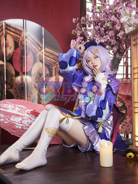 Genshin Impact Qiqi Cosplay Costume Upgrade Version C00166