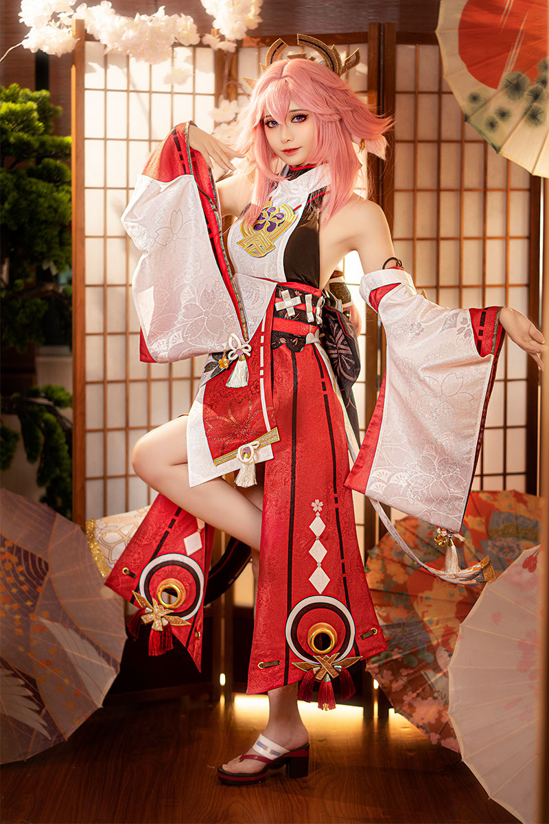 Genshin Impact Yae Miko Cosplay Costume C02884