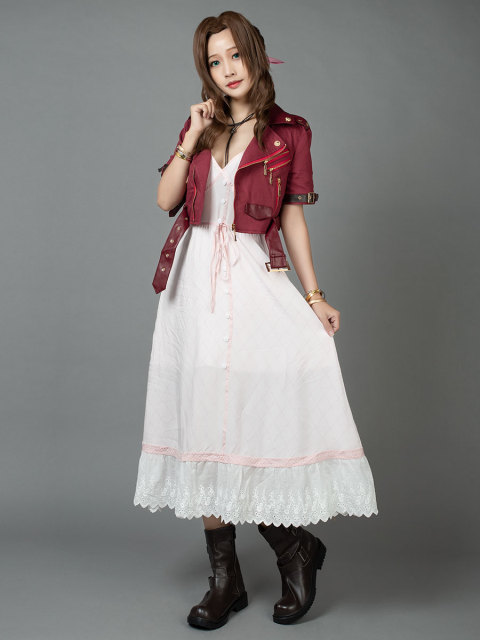 Final FantasyVII FF7 - Aerith Gainsborough Cosplay Costume mp005508
