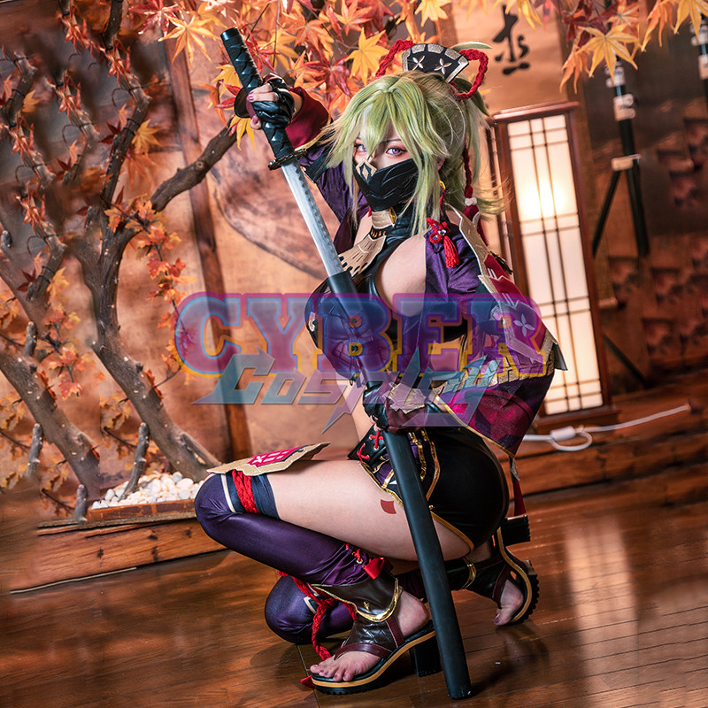 Genshin Impact Kuki Shinobu Cosplay Costume C02885