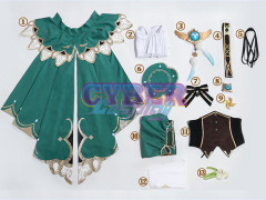 Genshin Impact Venti Cosplay Costume Upgraded Version C02889