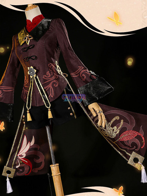 Game Genshin Impact Hu Tao Cosplay Costume Jacquard Version C02934
