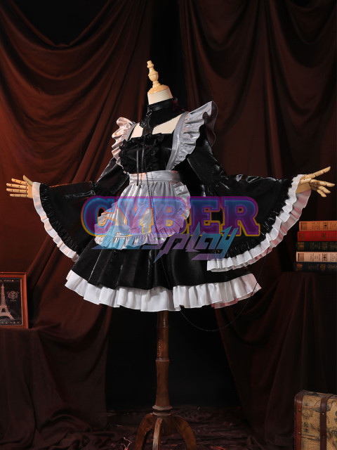 My Dress-Up Darling Kitagawa Marin Black Lobelia Maid Outfit Cosplay Costume C02873