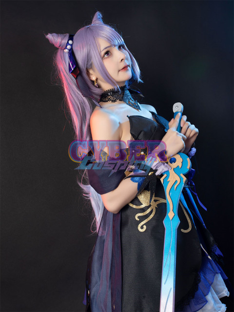 Genshin Impact Keqing Opulent Splendor Skin Cosplay Costume C00909