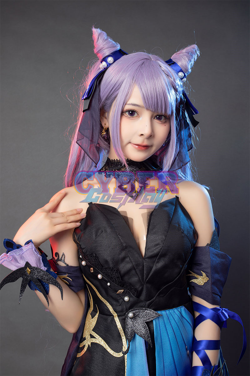 Genshin Impact Keqing Opulent Splendor Skin Cosplay Costume C00909