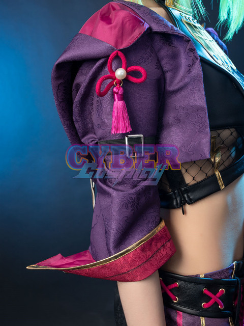 Genshin Impact Kuki Shinobu Cosplay Costume Jacquard Version C02058
