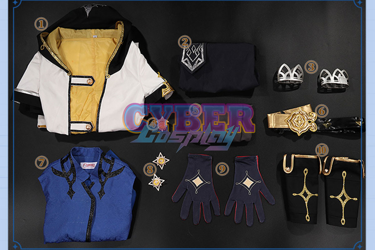 Genshin Impact Albedo Cosplay Costume Upgraded Version C02935