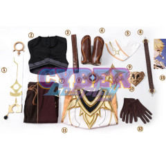 Genshin Impact Traveler Aether Cosplay Costume C00098