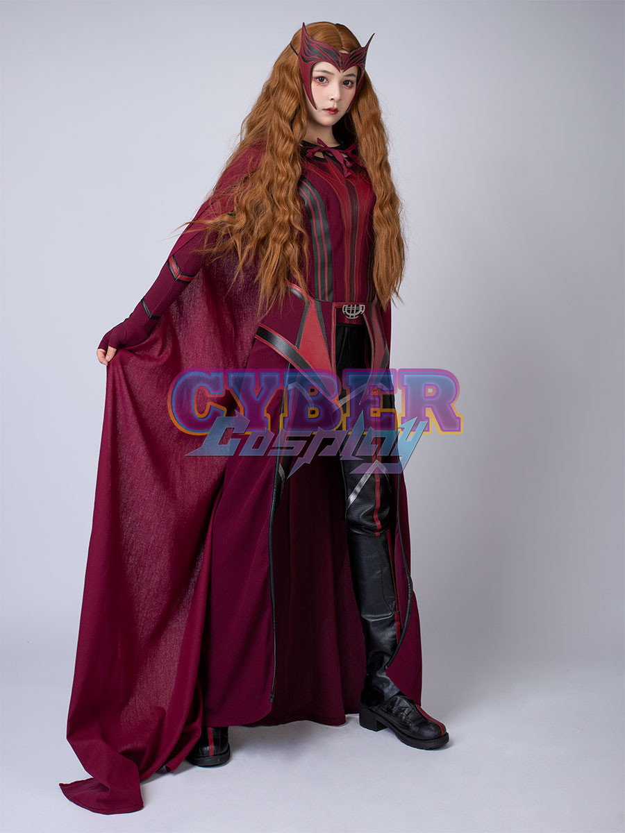 New Show Wanda Vision Scarlet Witch Wanda Finale Cosplay Costume C00296 Knit Version