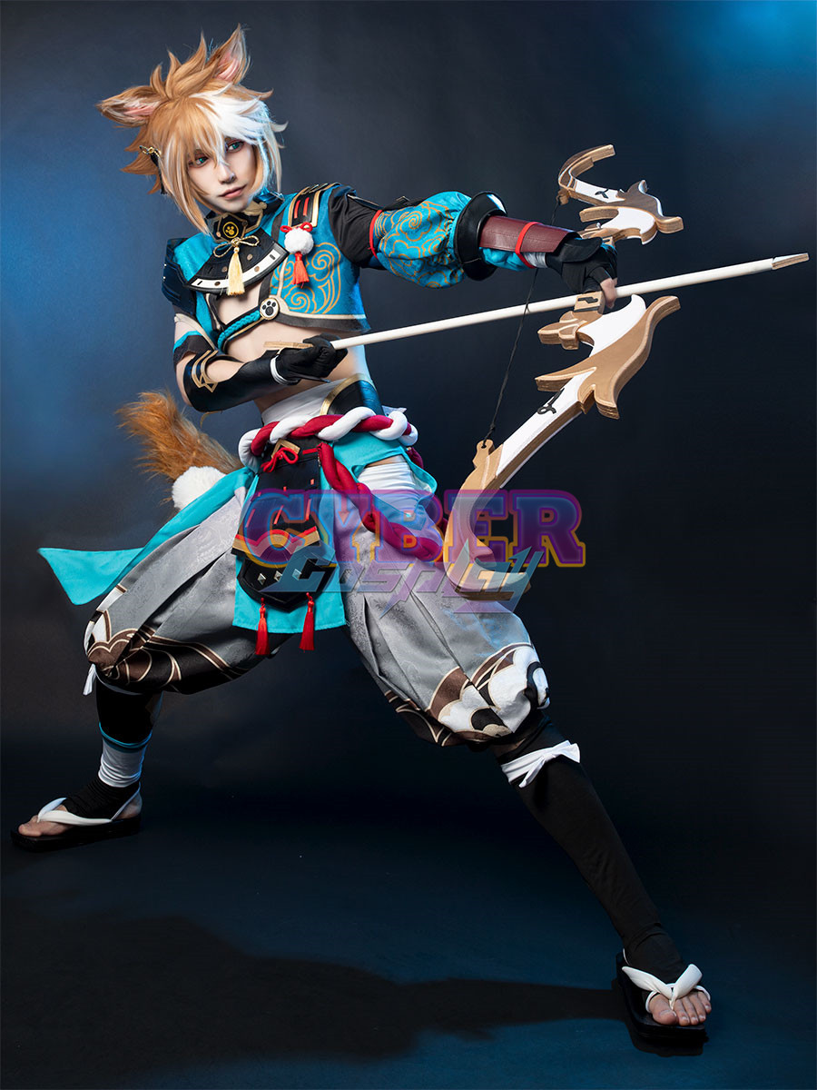 Genshin Impact - Gorou Cosplay Costume Jacquard Version C00668