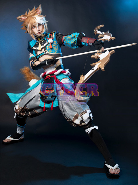 Genshin Impact - Gorou Cosplay Costume Jacquard Version C00668