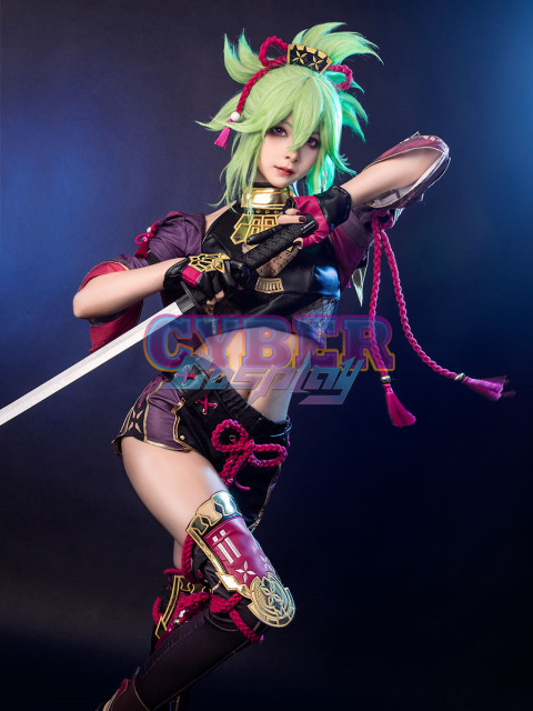 Genshin Impact Kuki Shinobu Cosplay Costume Jacquard Version C02058