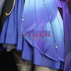 Genshin Impact Keqing Opulent Splendor Skin Cosplay Costume C00909