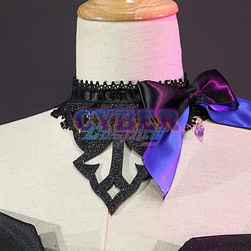 Genshin Impact Keqing Opulent Splendor Skin Cosplay Costume C00909