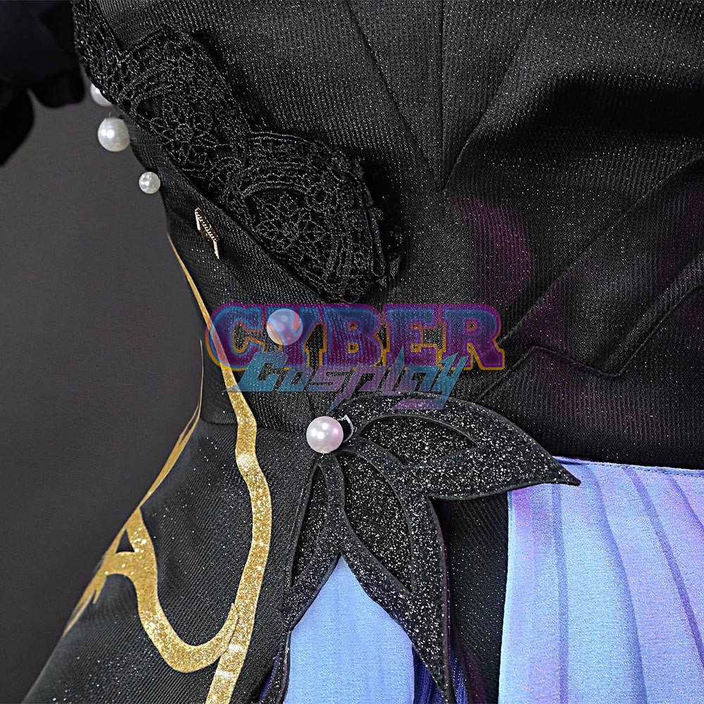 Genshin Impact Keqing Opulent Splendor Skin Cosplay Costume C00909