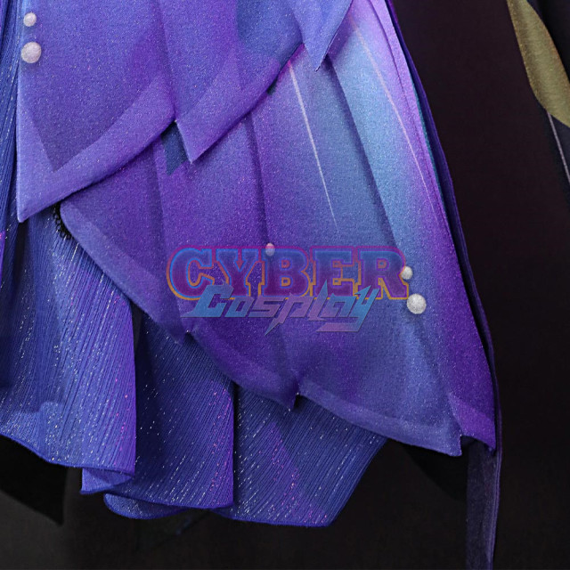 Genshin Impact Keqing Opulent Splendor Skin Cosplay Costume C00909