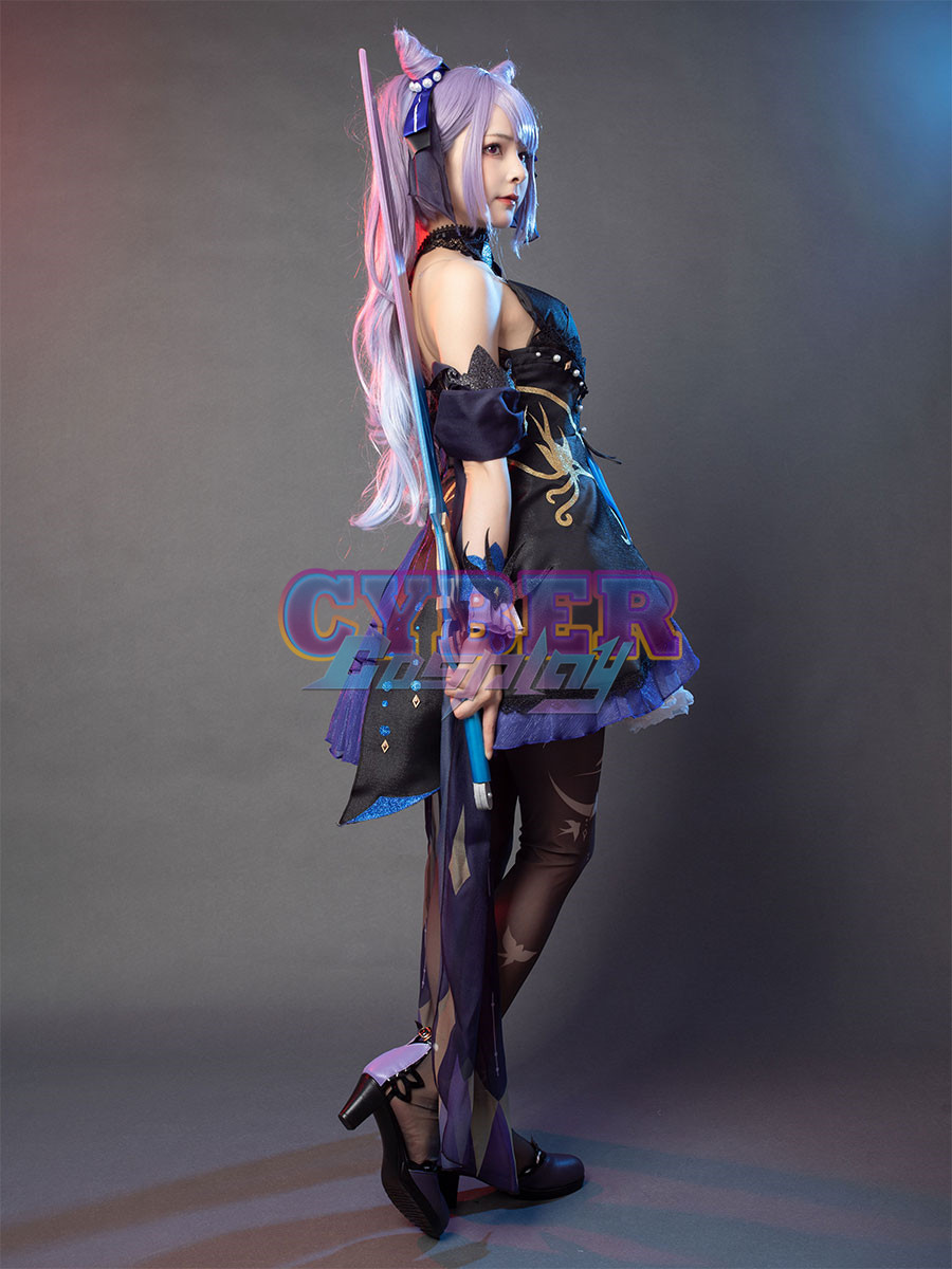 Genshin Impact Keqing Opulent Splendor Skin Cosplay Costume C00909