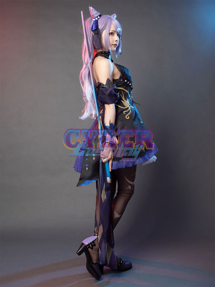 Genshin Impact Keqing Opulent Splendor Skin Cosplay Costume C00909