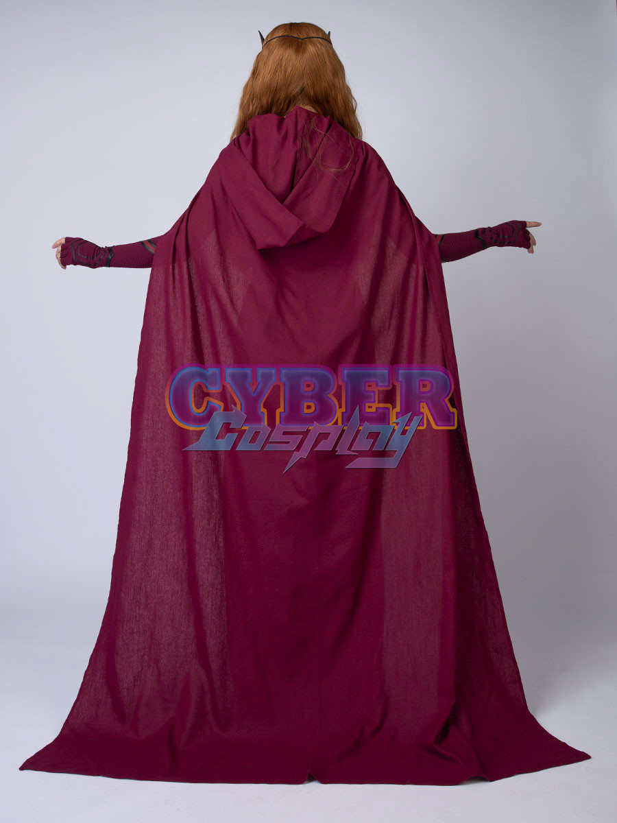 New Show Wanda Vision Scarlet Witch Wanda Finale Cosplay Costume C00296 Knit Version