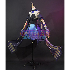 Genshin Impact Keqing Opulent Splendor Skin Cosplay Costume C00909