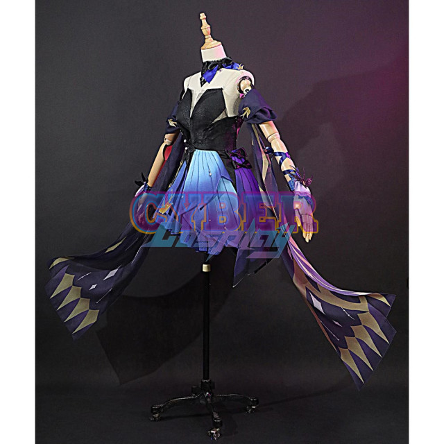 Genshin Impact Keqing Opulent Splendor Skin Cosplay Costume C00909