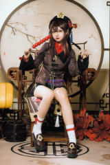 Game Genshin Impact Hu Tao Cosplay Costume Jacquard Version C02934