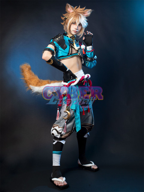 Genshin Impact - Gorou Cosplay Costume Jacquard Version C00668