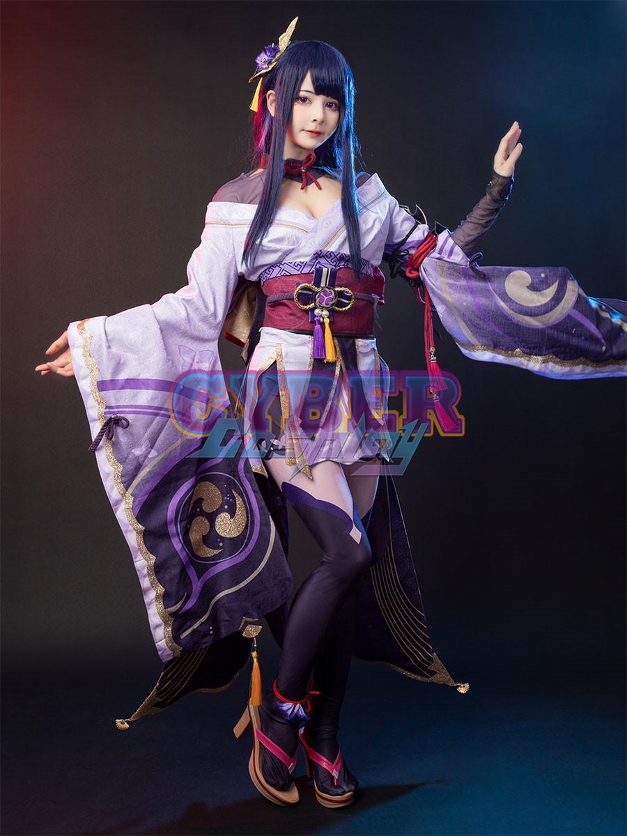 Genshin Impact Raiden Shogun Cosplay Costume Updated Version C01054