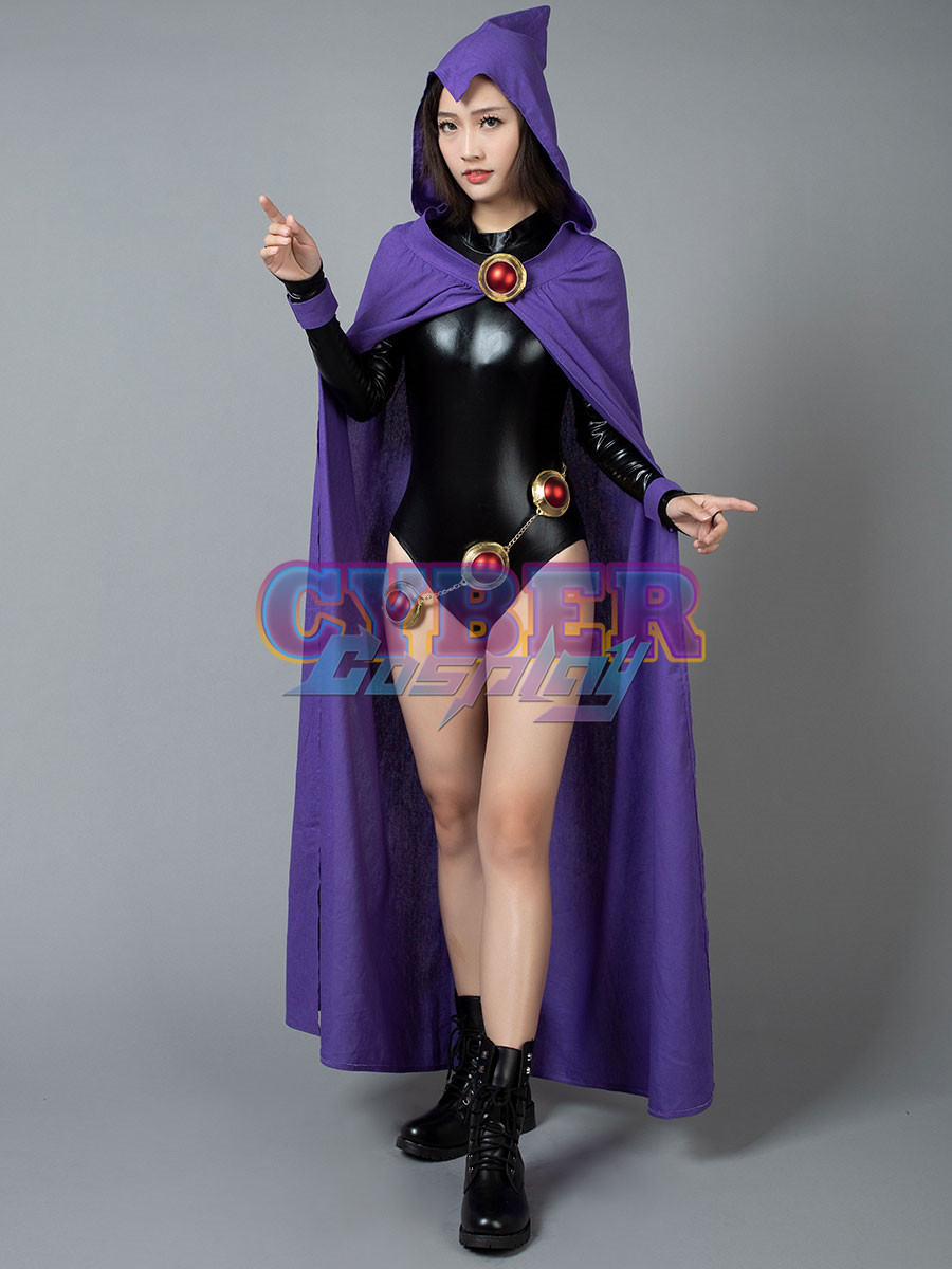 Ready to Ship DC Teen Titans Rachel Roth Raven Cosplay Costume mp004071 - CH