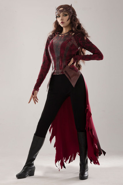 Doctor Strange in the Multiverse of Madness Scarlet Witch Wanda Cosplay Costume C02045