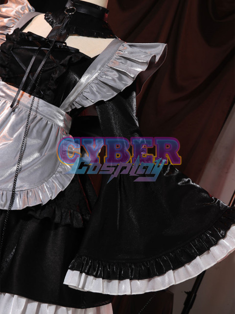 My Dress-Up Darling Kitagawa Marin Black Lobelia Maid Outfit Cosplay Costume C02873