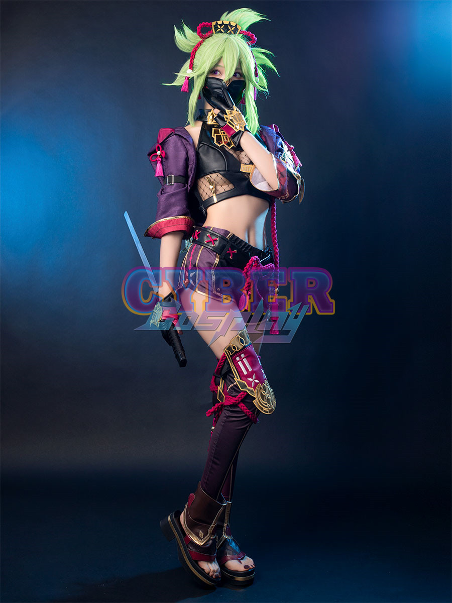 Genshin Impact Kuki Shinobu Cosplay Costume Jacquard Version C02058
