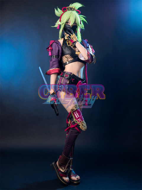 Genshin Impact Kuki Shinobu Cosplay Costume Jacquard Version C02058